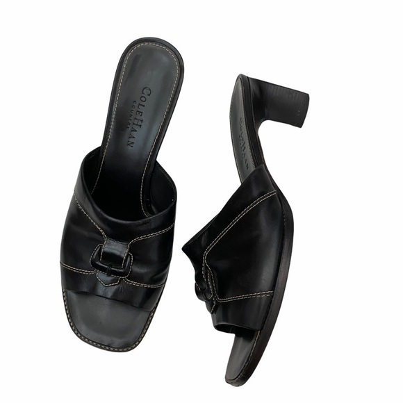 Cole Haan Breck Slip On Sandals Black Sz 9.5 - Picture 1 of 9